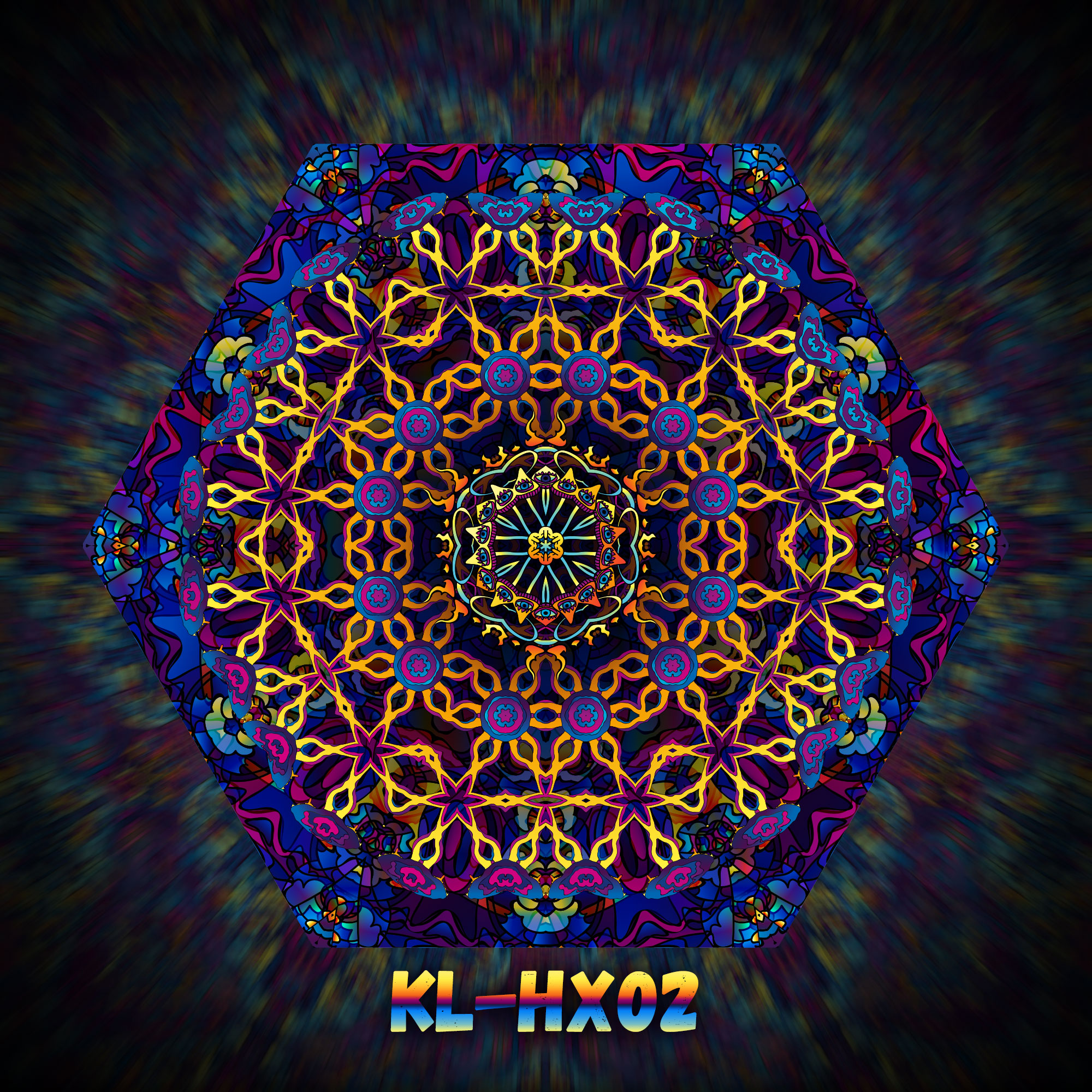 KL-HX02 - UV-Reactive Fluorescent Hexagon - Design Preview