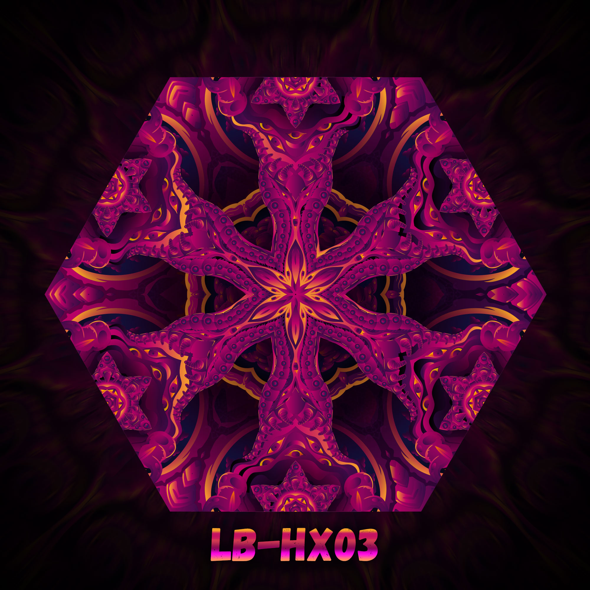 LB-HX03 - UV-Reactive Fluorescent Hexagon - Design Preview