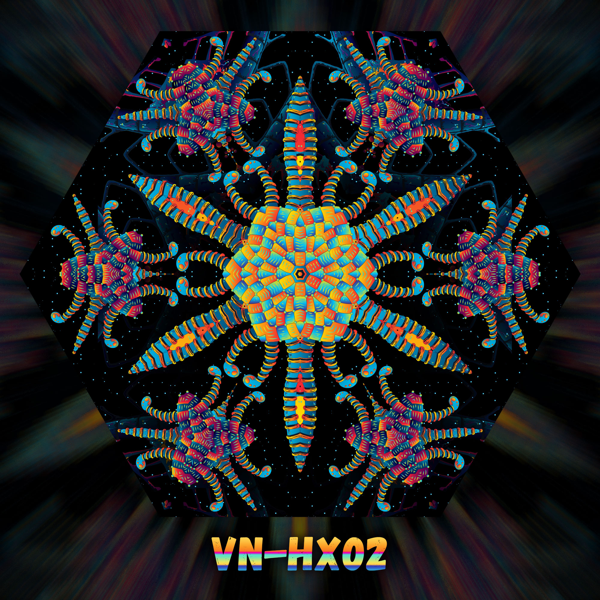 VN-HX02 - UV-Reactive Fluorescent Hexagon - Design Preview