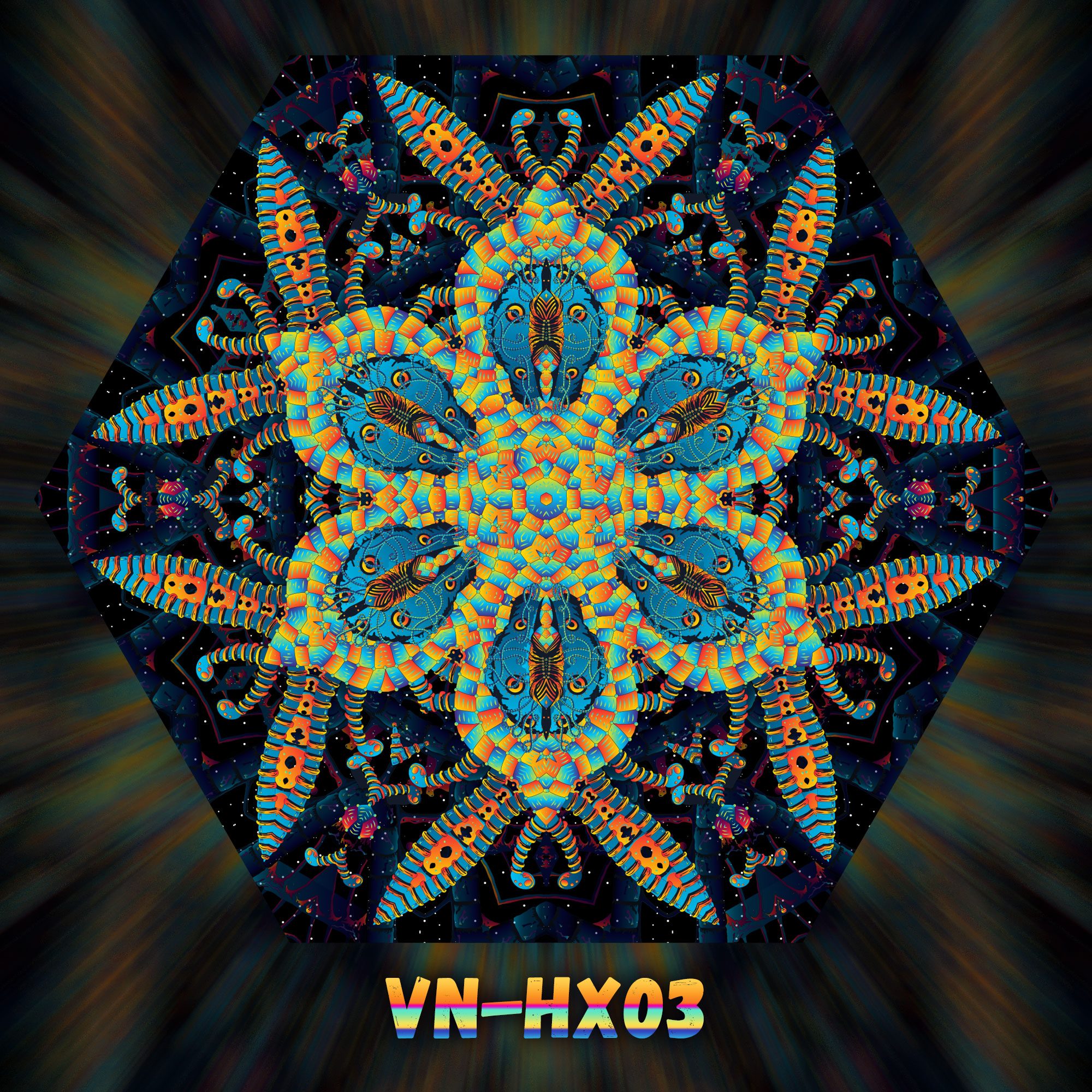 VN-HX03 - UV-Reactive Fluorescent Hexagon - Design Preview