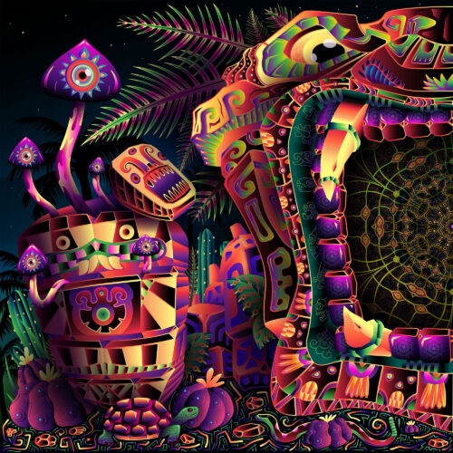 Fungal Rift - Details - Psychedelic Art by Andrei Verner