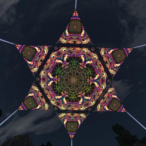 Fungal Rift - FR-HX01 and FR-TR01 - 1 UV-Hexagon and 6 UV-Triangles Canopy - 3D-Preview