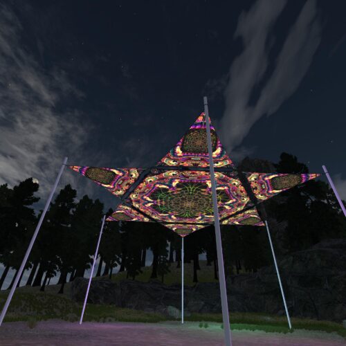 Fungal Rift - FR-HX01 and FR-TR01 - 1 UV-Hexagon and 6 UV-Triangles Canopy - 3D-Preview