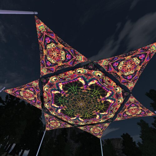 Fungal Rift - FR-HX01 and FR-TR02 - 1 UV-Hexagon and 6 UV-Triangles Canopy - 3D-Preview