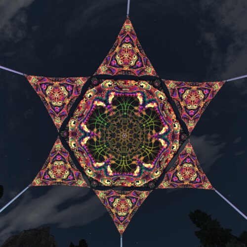 Fungal Rift - FR-HX01 and FR-TR02 - 1 UV-Hexagon and 6 UV-Triangles Canopy - 3D-Preview