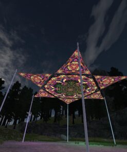 Fungal Rift - FR-HX01 and FR-TR02 - 1 UV-Hexagon and 6 UV-Triangles Canopy - 3D-Preview