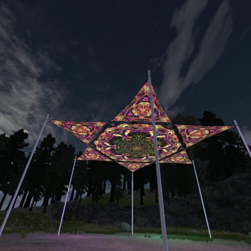 Fungal Rift - FR-HX01 and FR-TR02 - 1 UV-Hexagon and 6 UV-Triangles Canopy - 3D-Preview