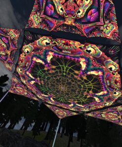 Fungal Rift - FR-HX01 and FR-TR02 - 1 UV-Hexagon and 6 UV-Triangles Canopy - 3D-Preview