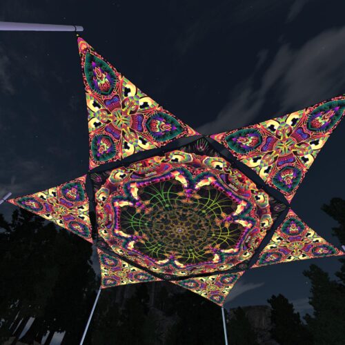 Fungal Rift - FR-HX01 and FR-TR03 - 1 UV-Hexagon and 6 UV-Triangles Canopy - 3D-Preview