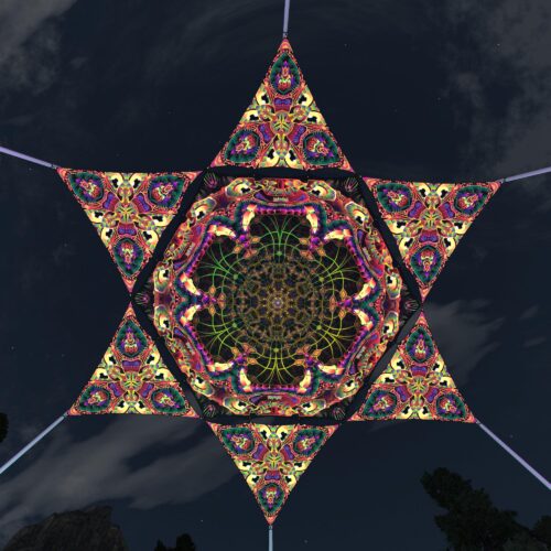 Fungal Rift - FR-HX01 and FR-TR03 - 1 UV-Hexagon and 6 UV-Triangles Canopy - 3D-Preview