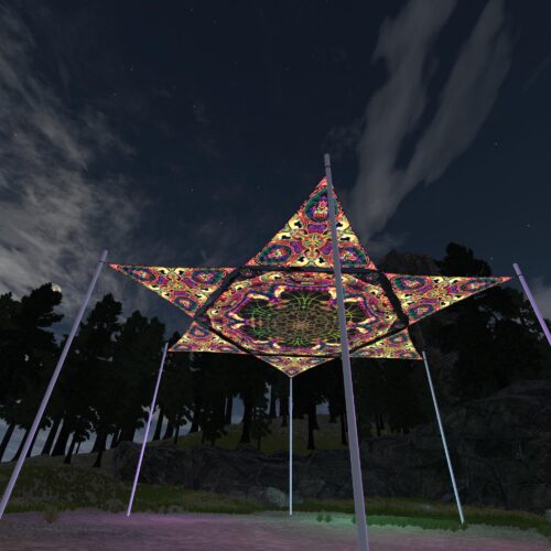 Fungal Rift - FR-HX01 and FR-TR03 - 1 UV-Hexagon and 6 UV-Triangles Canopy - 3D-Preview