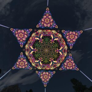 Fungal Rift - FR-HX01 and FR-TR04 - 1 UV-Hexagon and 6 UV-Triangles Canopy - 3D-Preview