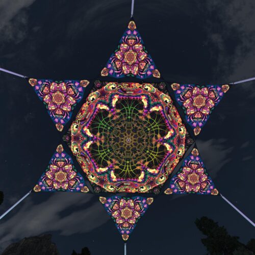 Fungal Rift - FR-HX01 and FR-TR04 - 1 UV-Hexagon and 6 UV-Triangles Canopy - 3D-Preview