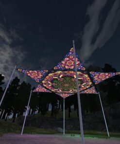 Fungal Rift - FR-HX01 and FR-TR04 - 1 UV-Hexagon and 6 UV-Triangles Canopy - 3D-Preview