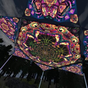 Fungal Rift - FR-HX01 and FR-TR04 - 1 UV-Hexagon and 6 UV-Triangles Canopy - 3D-Preview