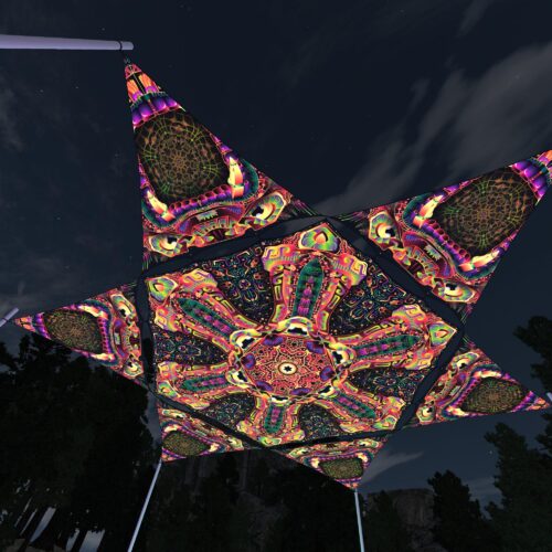 Fungal Rift - FR-HX02 and FR-TR01 - 1 UV-Hexagon and 6 UV-Triangles Canopy - 3D-Preview