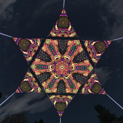 Fungal Rift - FR-HX02 and FR-TR01 - 1 UV-Hexagon and 6 UV-Triangles Canopy - 3D-Preview