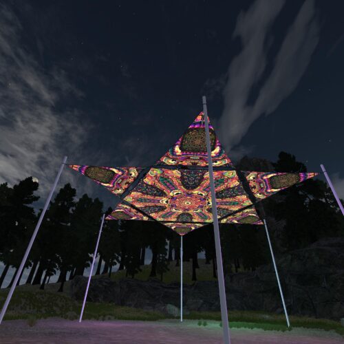 Fungal Rift - FR-HX02 and FR-TR01 - 1 UV-Hexagon and 6 UV-Triangles Canopy - 3D-Preview