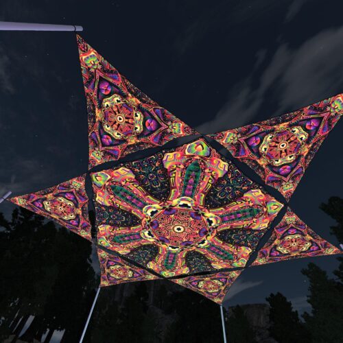 Fungal Rift - FR-HX02 and FR-TR02 - 1 UV-Hexagon and 6 UV-Triangles Canopy - 3D-Preview
