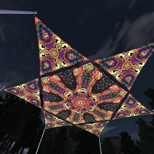 Fungal Rift - FR-HX02 and FR-TR03 - 1 UV-Hexagon and 6 UV-Triangles Canopy - 3D-Preview