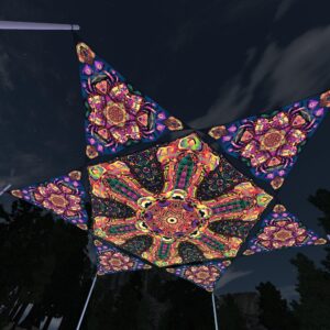 Fungal Rift - FR-HX02 and FR-TR04 - 1 UV-Hexagon and 6 UV-Triangles Canopy - 3D-Preview