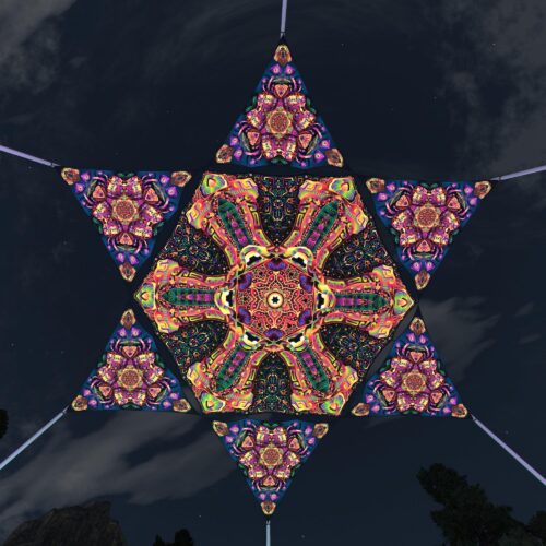 Fungal Rift - FR-HX02 and FR-TR04 - 1 UV-Hexagon and 6 UV-Triangles Canopy - 3D-Preview