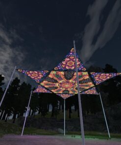 Fungal Rift - FR-HX02 and FR-TR04 - 1 UV-Hexagon and 6 UV-Triangles Canopy - 3D-Preview
