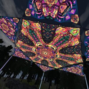 Fungal Rift - FR-HX02 and FR-TR04 - 1 UV-Hexagon and 6 UV-Triangles Canopy - 3D-Preview