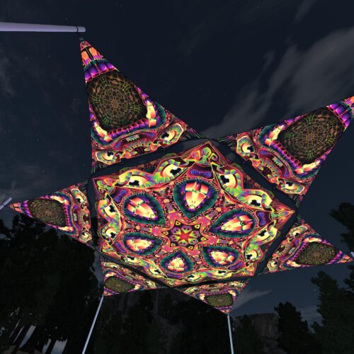 Fungal Rift - FR-HX03 and FR-TR01 - 1 UV-Hexagon and 6 UV-Triangles Canopy - 3D-Preview
