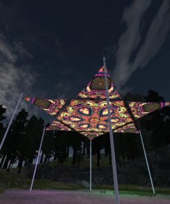 Fungal Rift - FR-HX03 and FR-TR01 - 1 UV-Hexagon and 6 UV-Triangles Canopy - 3D-Preview