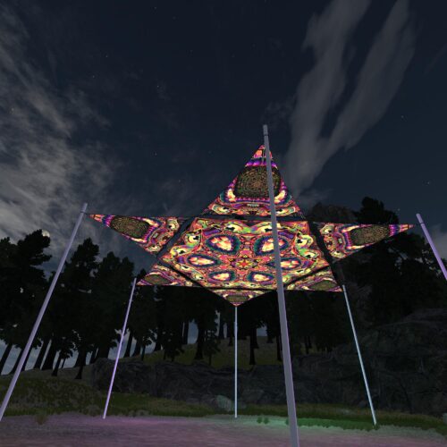 Fungal Rift - FR-HX03 and FR-TR01 - 1 UV-Hexagon and 6 UV-Triangles Canopy - 3D-Preview