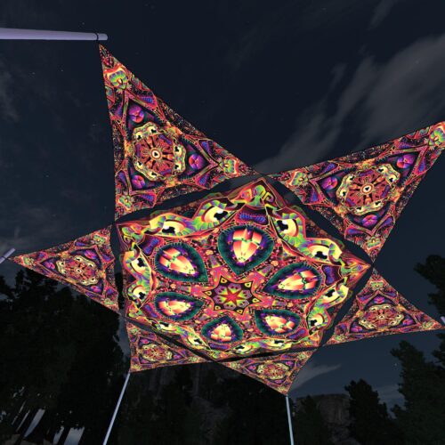 Fungal Rift - FR-HX03 and FR-TR02 - 1 UV-Hexagon and 6 UV-Triangles Canopy - 3D-Preview