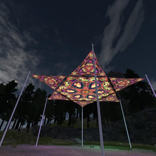 Fungal Rift - FR-HX03 and FR-TR02 - 1 UV-Hexagon and 6 UV-Triangles Canopy - 3D-Preview