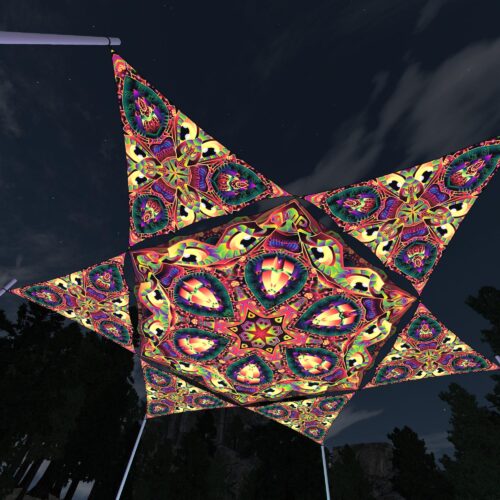 Fungal Rift - FR-HX03 and FR-TR03 - 1 UV-Hexagon and 6 UV-Triangles Canopy - 3D-Preview
