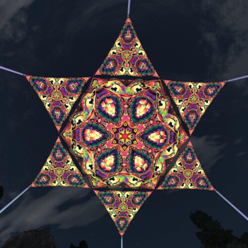 Fungal Rift - FR-HX03 and FR-TR03 - 1 UV-Hexagon and 6 UV-Triangles Canopy - 3D-Preview