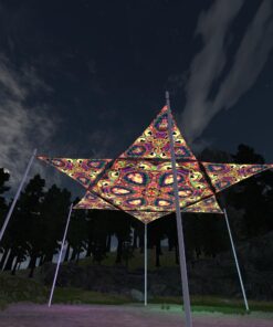 Fungal Rift - FR-HX03 and FR-TR03 - 1 UV-Hexagon and 6 UV-Triangles Canopy - 3D-Preview