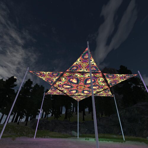 Fungal Rift - FR-HX03 and FR-TR03 - 1 UV-Hexagon and 6 UV-Triangles Canopy - 3D-Preview