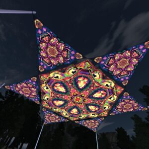 Fungal Rift - FR-HX03 and FR-TR04 - 1 UV-Hexagon and 6 UV-Triangles Canopy - 3D-Preview