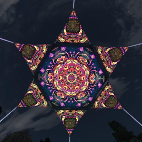 Fungal Rift - FR-HX04 and FR-TR01 - 1 UV-Hexagon and 6 UV-Triangles Canopy - 3D-Preview