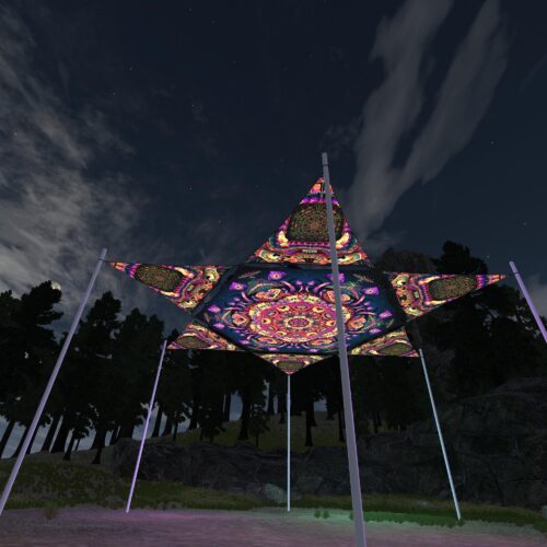 Fungal Rift - FR-HX04 and FR-TR01 - 1 UV-Hexagon and 6 UV-Triangles Canopy - 3D-Preview