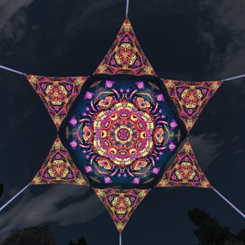 Fungal Rift - FR-HX04 and FR-TR02 - 1 UV-Hexagon and 6 UV-Triangles Canopy - 3D-Preview