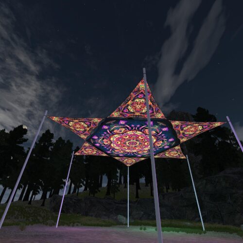 Fungal Rift - FR-HX04 and FR-TR02 - 1 UV-Hexagon and 6 UV-Triangles Canopy - 3D-Preview