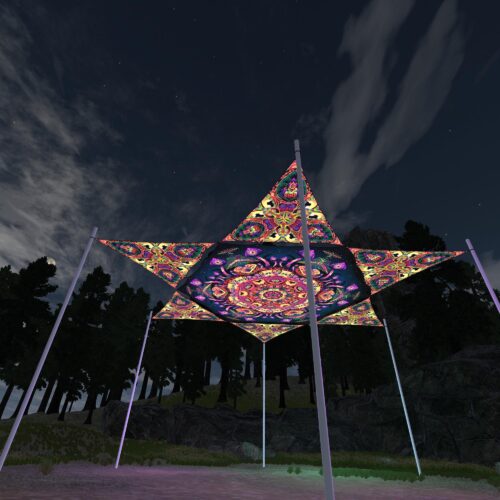 Fungal Rift - FR-HX04 and FR-TR03 - 1 UV-Hexagon and 6 UV-Triangles Canopy - 3D-Preview
