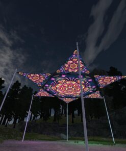 Fungal Rift - FR-HX04 and FR-TR04 - 1 UV-Hexagon and 6 UV-Triangles Canopy - 3D-Preview