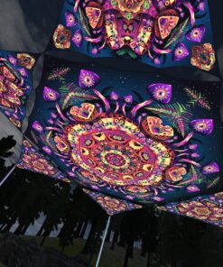 Fungal Rift - FR-HX04 and FR-TR04 - 1 UV-Hexagon and 6 UV-Triangles Canopy - 3D-Preview