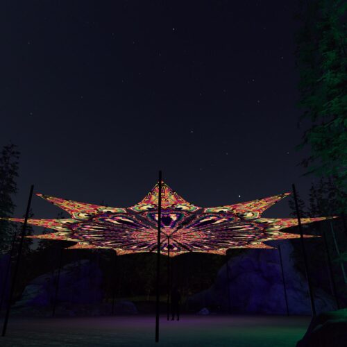 Fungal Rift - FR-PT01 - 12 UV-Petals Psychedelic Canopy - 3D-Preview