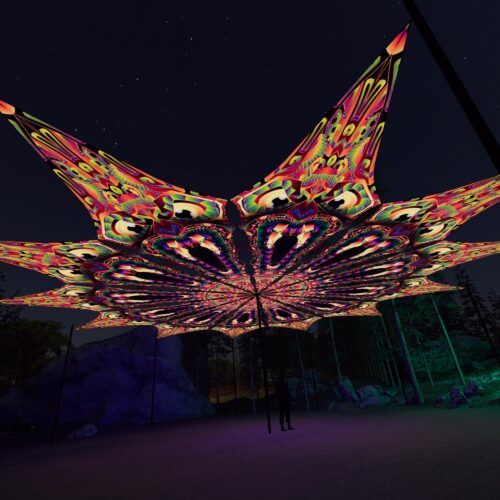 Fungal Rift - FR-PT01 - 12 UV-Petals Psychedelic Canopy - 3D-Preview