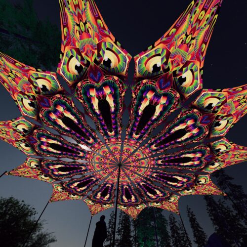 Fungal Rift - FR-PT01 - 12 UV-Petals Psychedelic Canopy - 3D-Preview