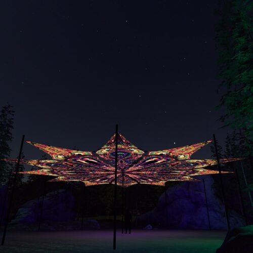 Fungal Rift - FR-PT01 and FR-PT02 - 12 UV-Petals Psychedelic Canopy - 3D-Preview