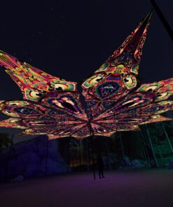 Fungal Rift - FR-PT01 and FR-PT02 - 12 UV-Petals Psychedelic Canopy - 3D-Preview